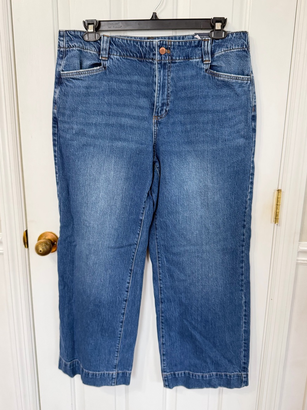 Talbots Womens Size 16 NWT Trouser Jean Wide Leg Mid Rise